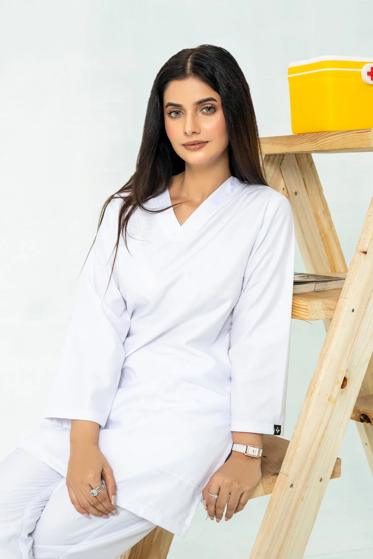 Basic White Poly viscose-Women - Image 4