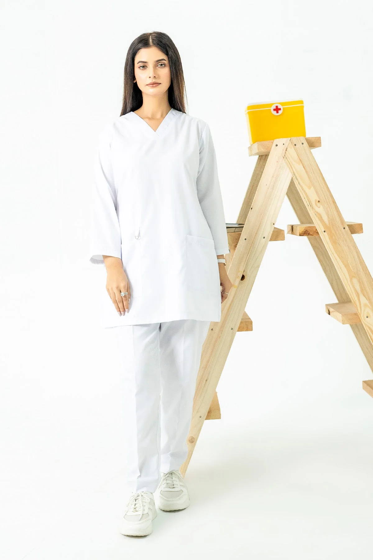 Basic White Poly viscose-Women - Image 6